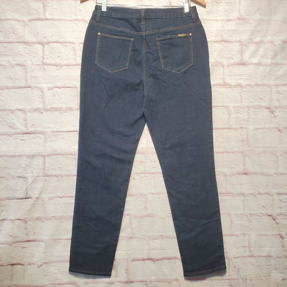 Chicos So Slimming Girlfriend Slim Leg Ankle Jeans Dark Wash Stretch Womens 4/SM - Picture 2 of 15
